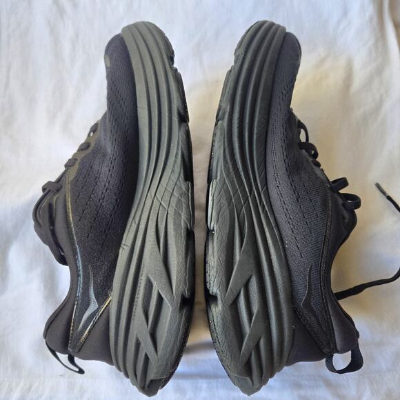Hoka One One Bondi 8 Women's Triple Black Running Shoes Sneakers Size 9.5 - Picture 5 of 8